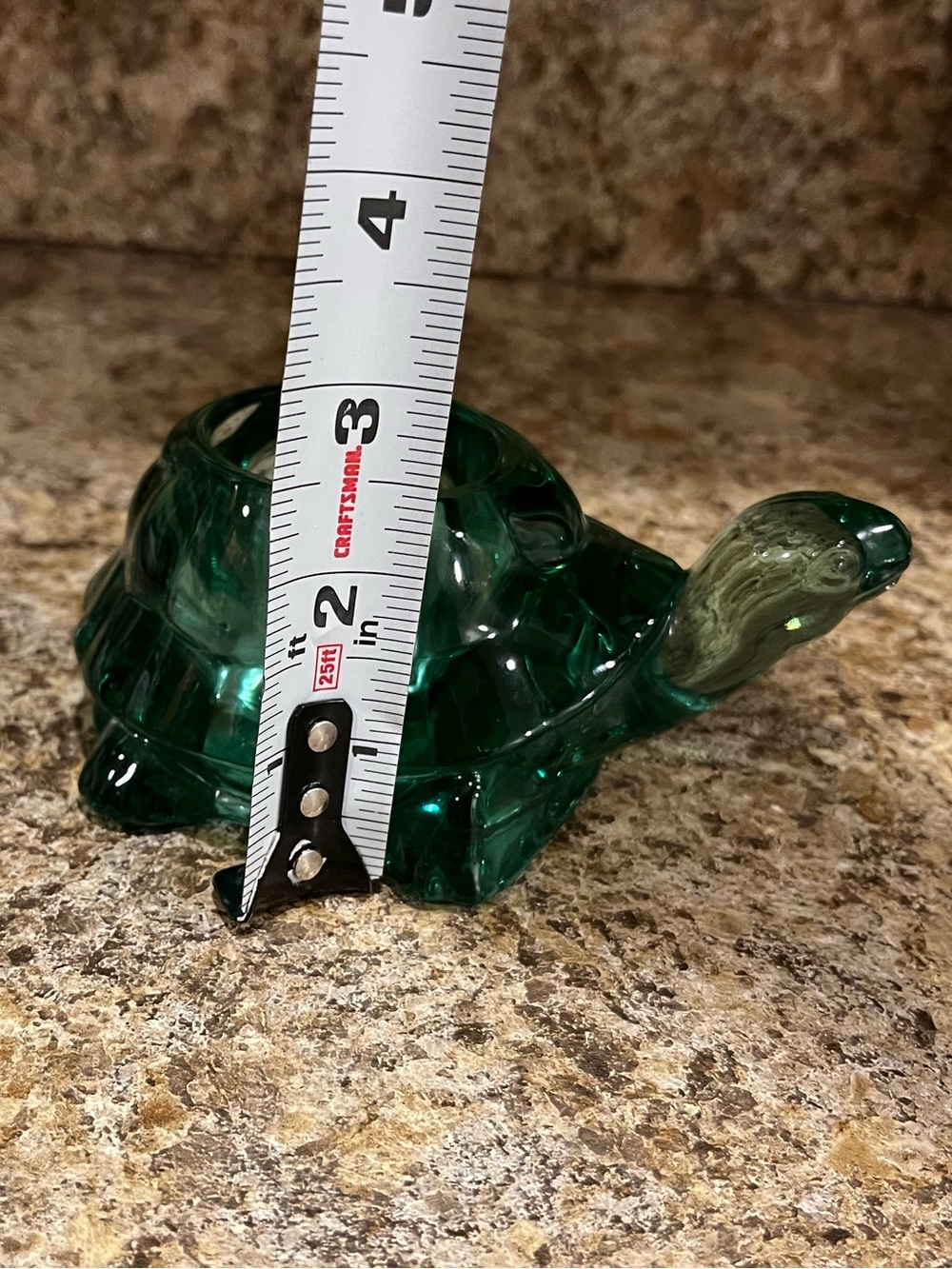 Green Glass Turtle Tealight Candle Holder - Picture 15 of 15